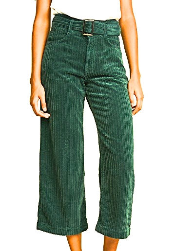 Calças Bombazina Calças bombazina com cinto